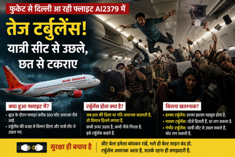 Air India Turbulence Explained: आखिर 300 फीट के झटके में यात्री छत से कैसे टकरा गए? AI2379 फ्लाइट में क्या हुआ, जानिए पूरी कहानी