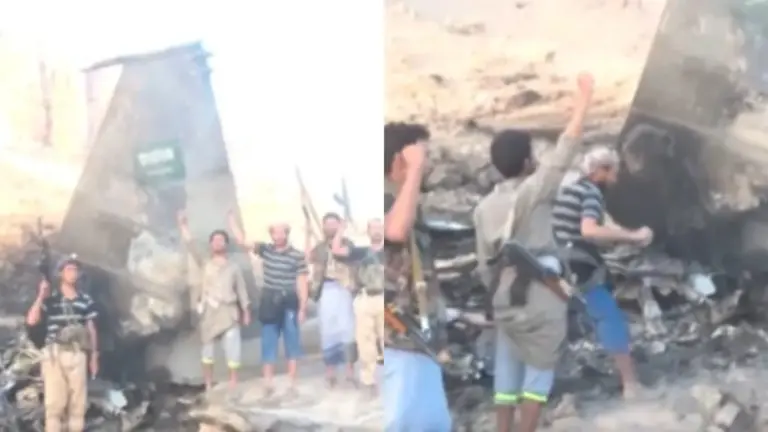 हूतियों ने सऊदी F-15 लड़ाकू विमान गिराने का किया दावा, मलबे का VIDEO जारी; सऊदी की चुप्पी से बढ़ा सस्पेंस