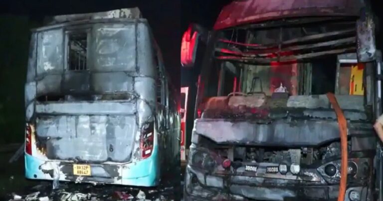 यमुना एक्सप्रेसवे पर चलती स्लीपर बस में लगी भीषण आग, 9 यात्रियों की दर्दनाक मौत; 35 लोगों को लेकर नोएडा से महोबा जा रही थी बस